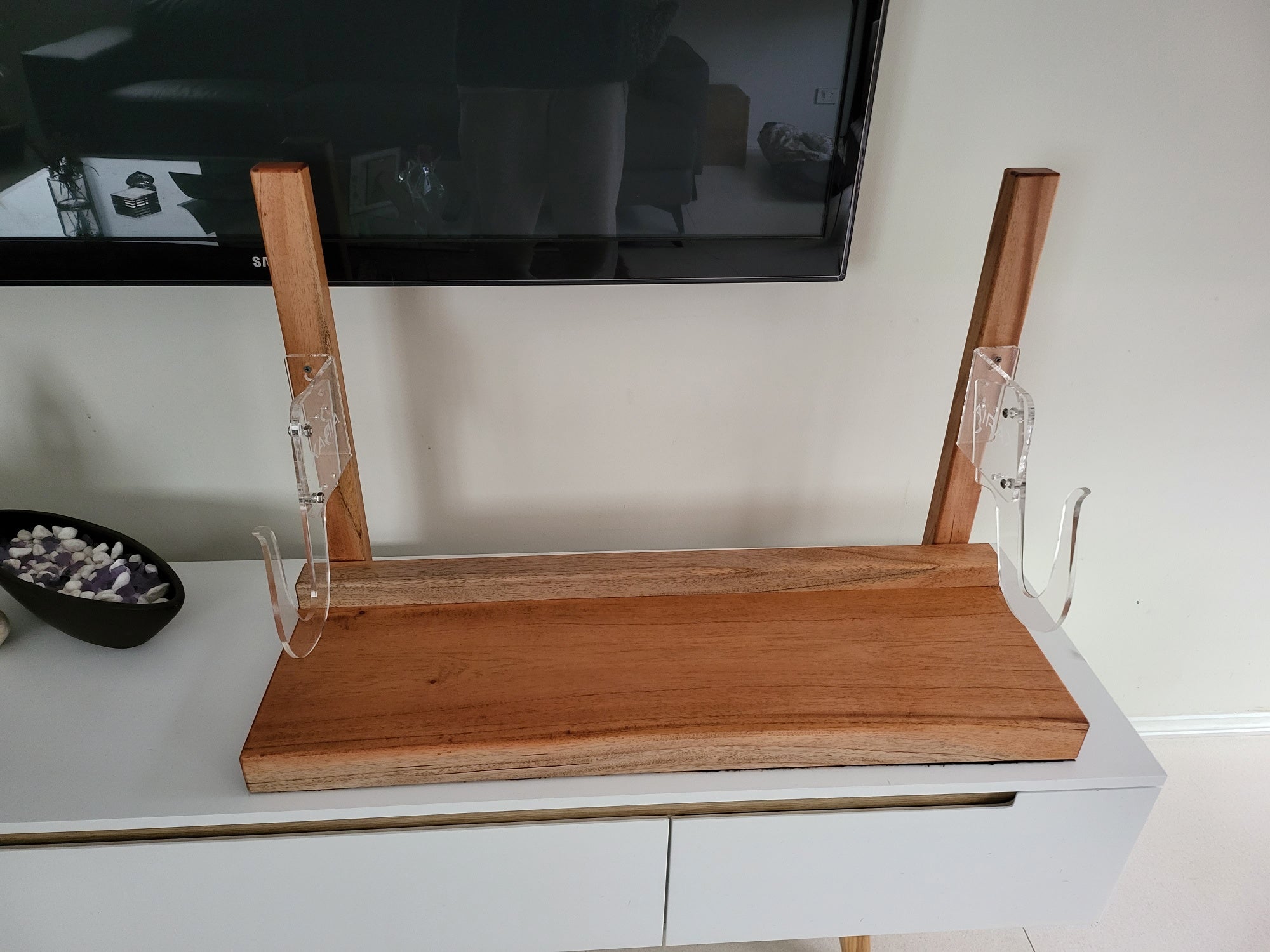 Hand made timber or wood surfboard racks and stands