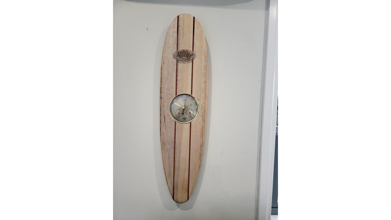 Tide and Time balsa surfboard clock