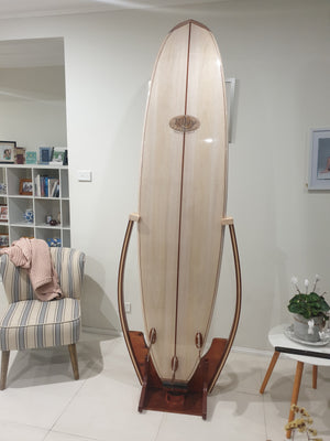 Hand made timber or wood surfboard racks and stands