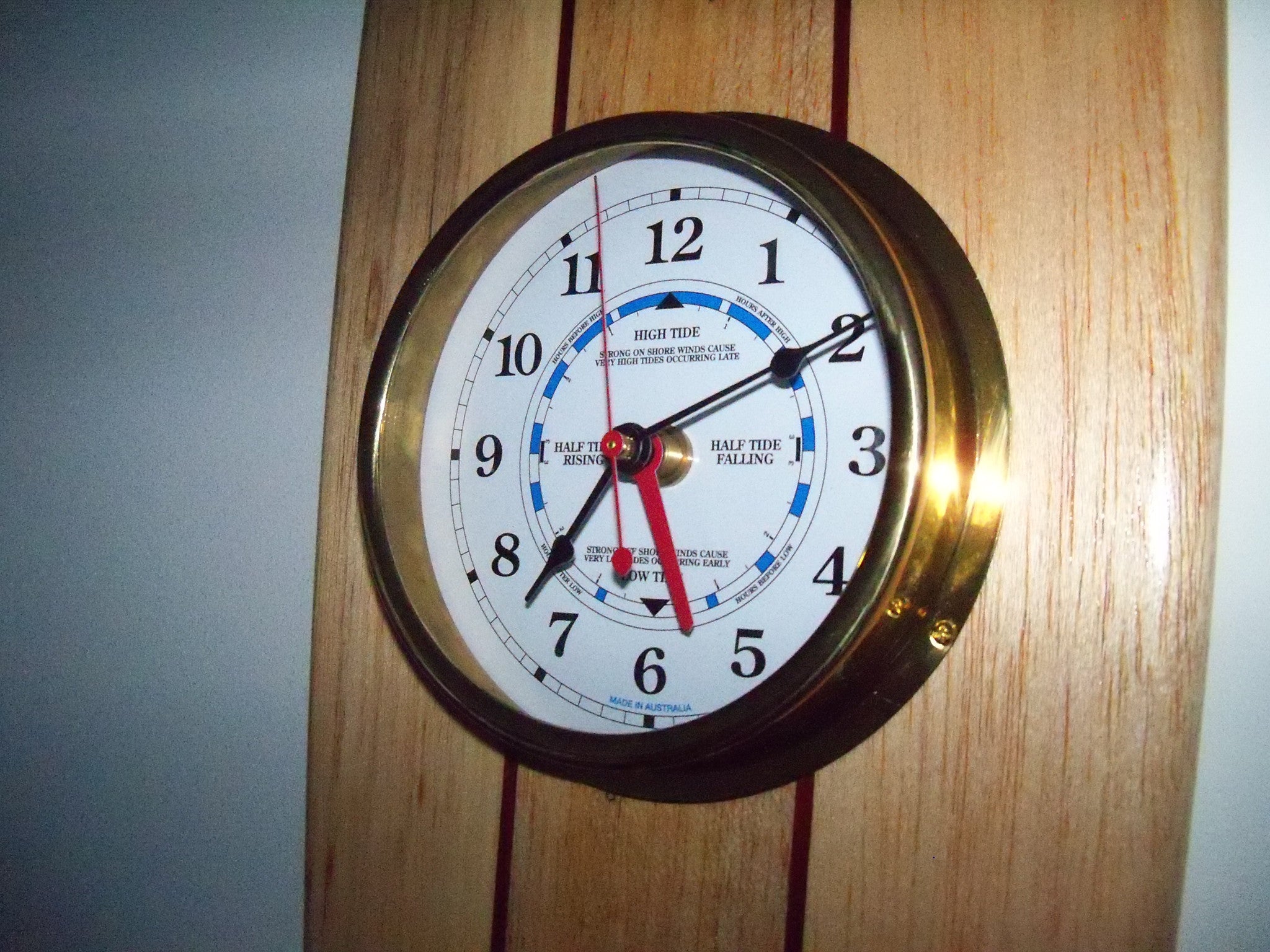 Tide and Time balsa surfboard clock