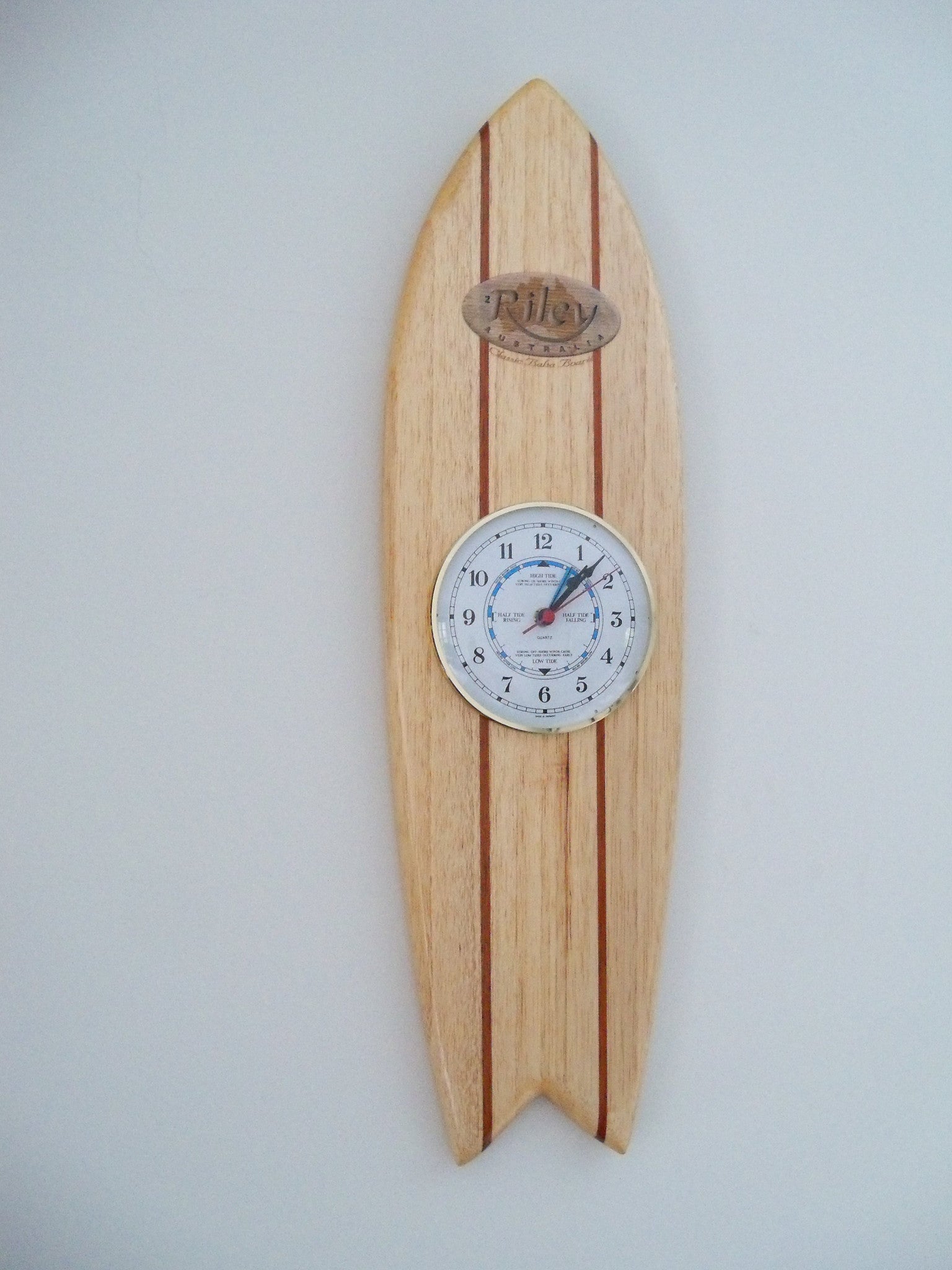 Tide and Time balsa surfboard clock