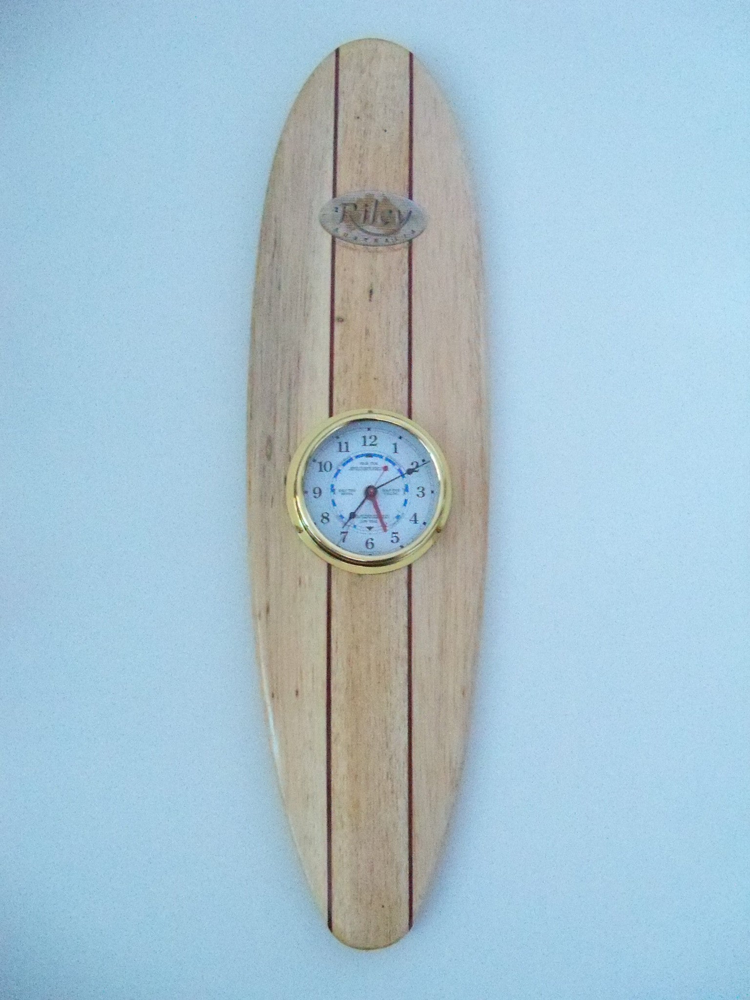 Tide and Time balsa surfboard clock