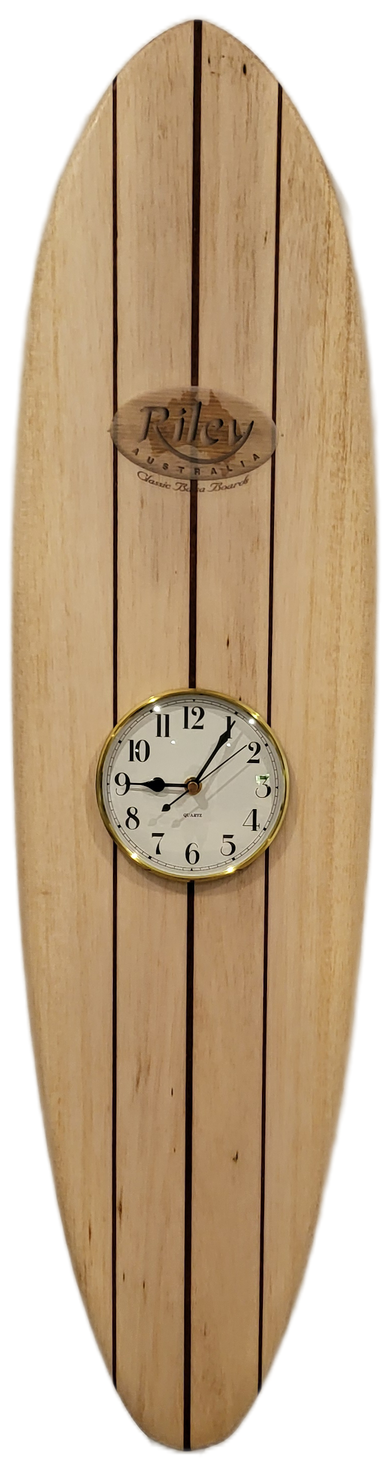 Tide and Time balsa surfboard clock