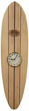 Tide and Time balsa surfboard clock