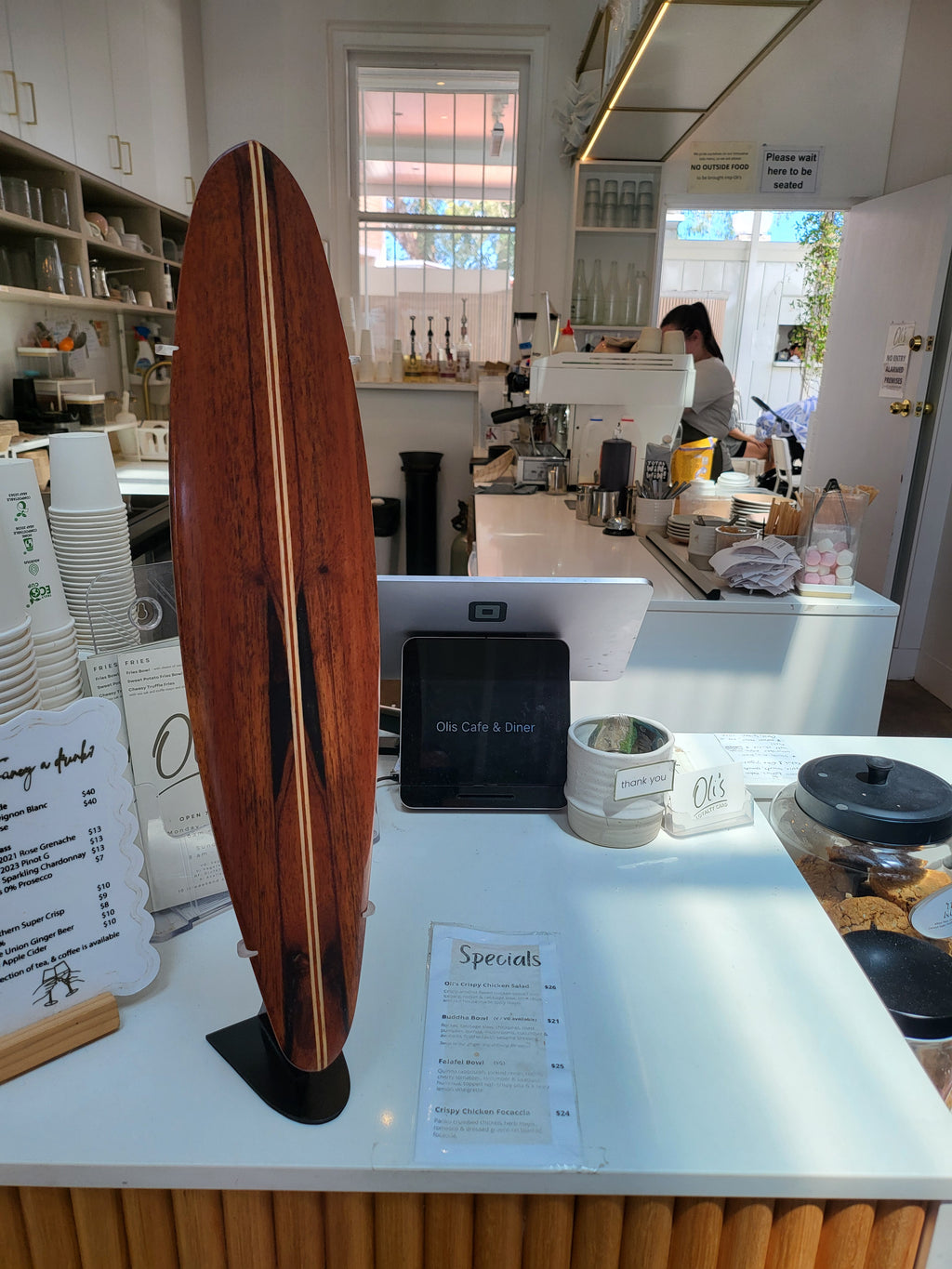 500mm mini longboards - surfboards on a stand