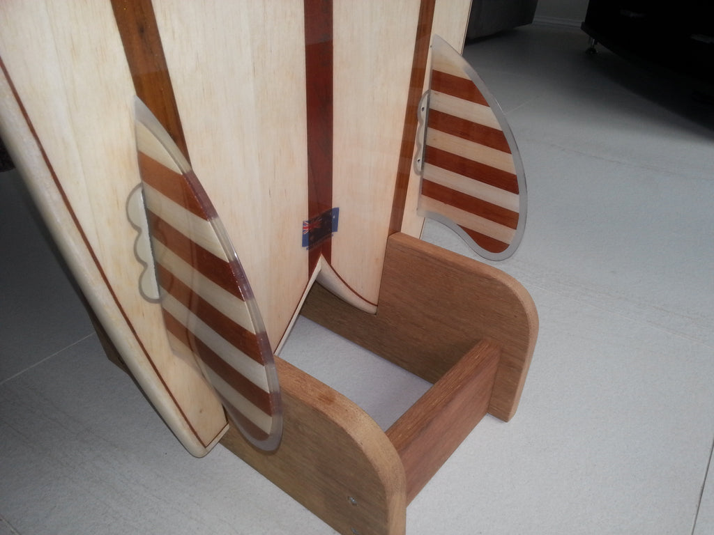 Hand made timber or wood surfboard racks and stands