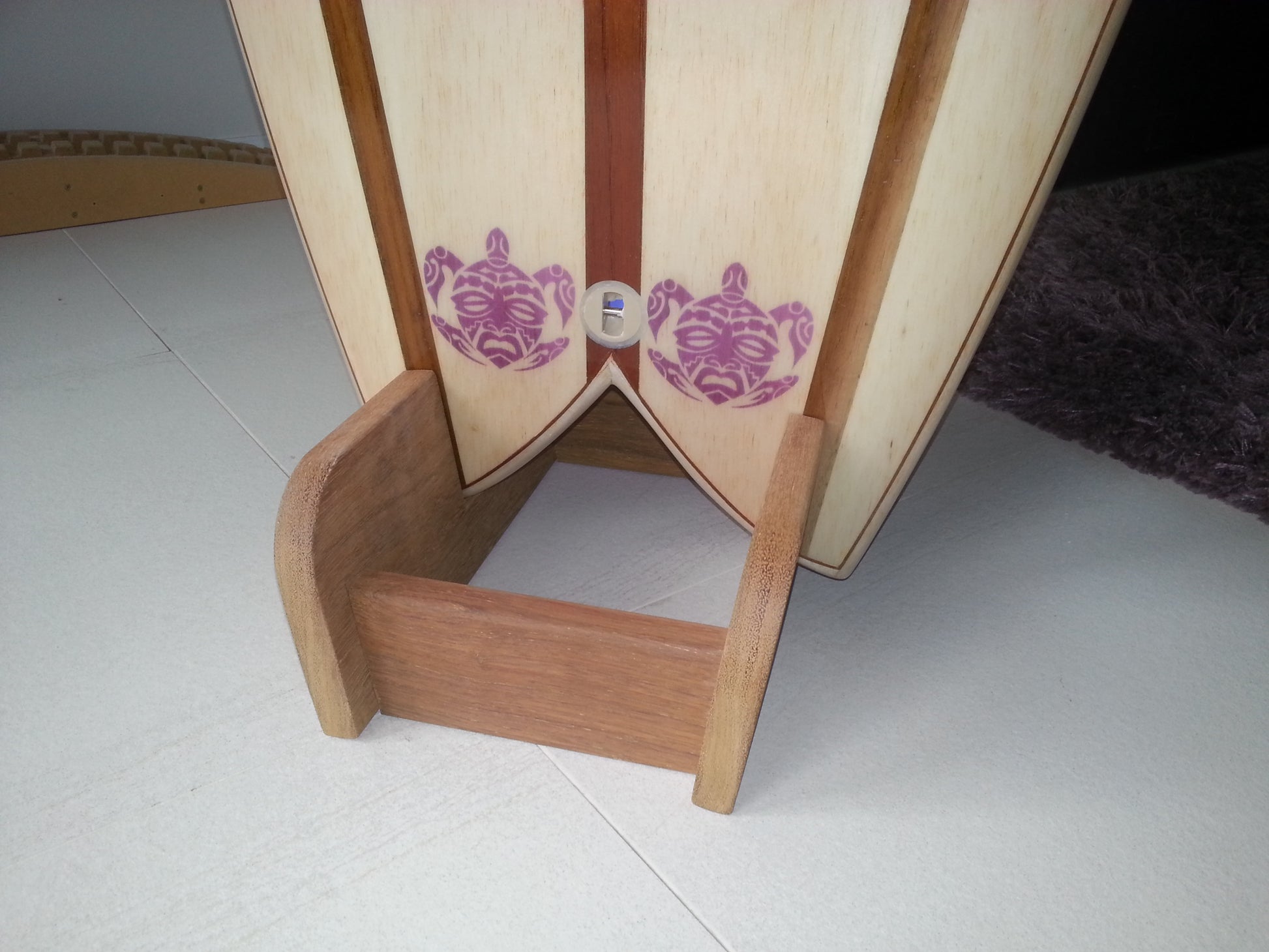 Hand made timber or wood surfboard racks and stands