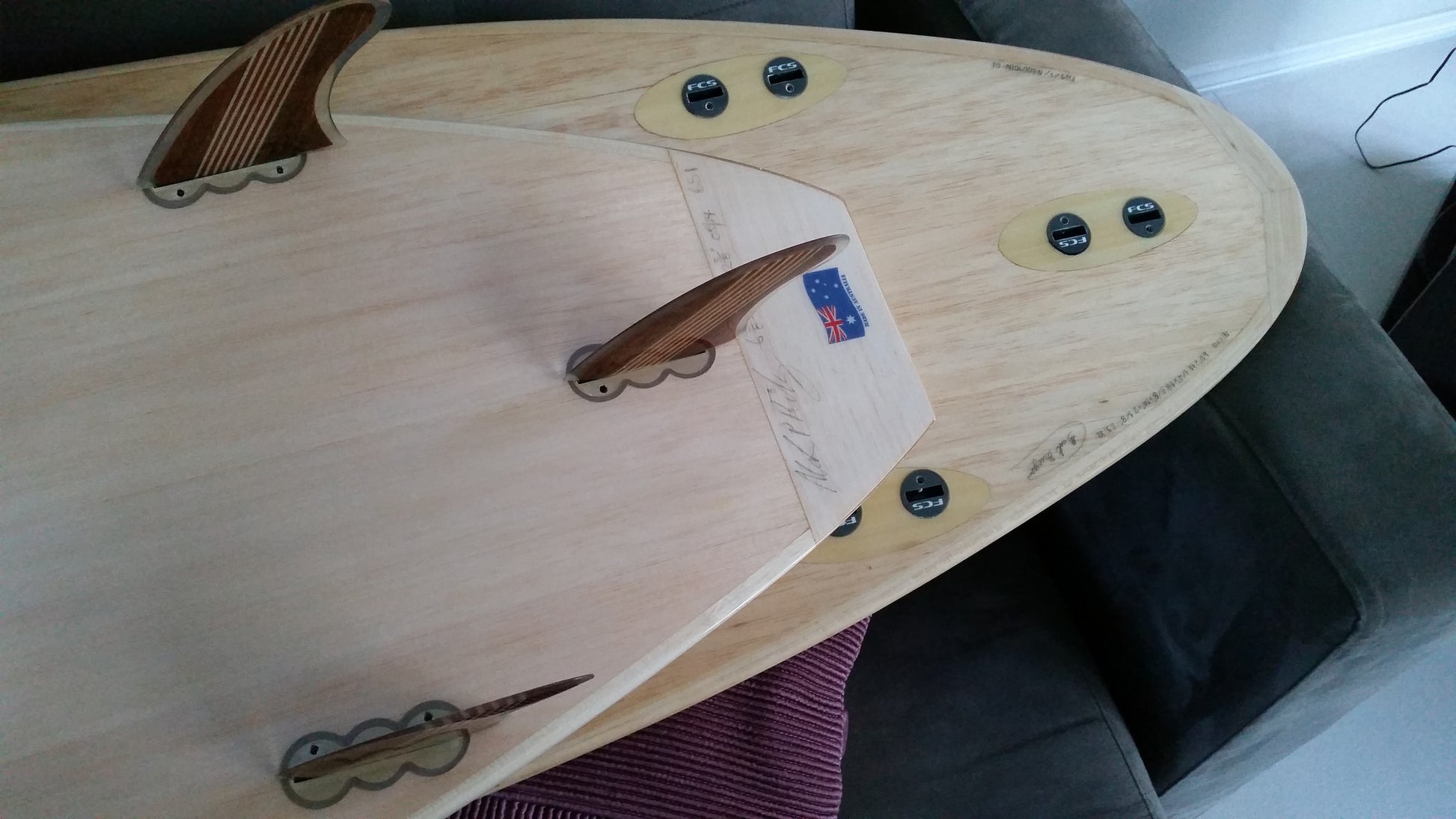 Aust made longboard fin boxes