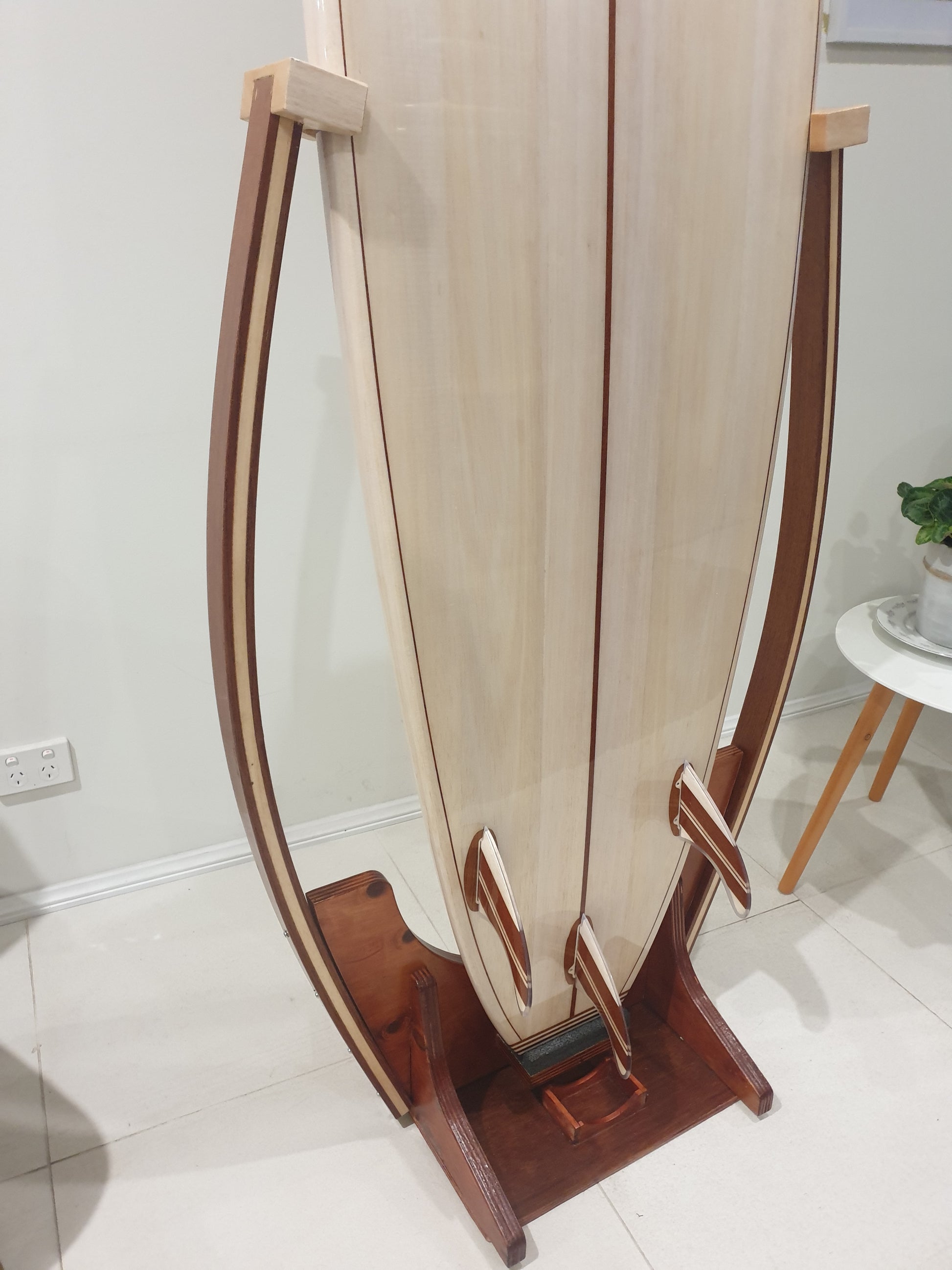 Hand made timber or wood surfboard racks and stands