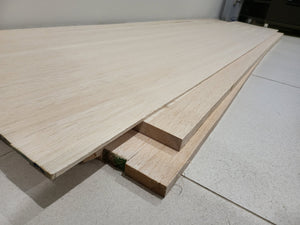 Long grain sheet balsa wood - any thickness is possible