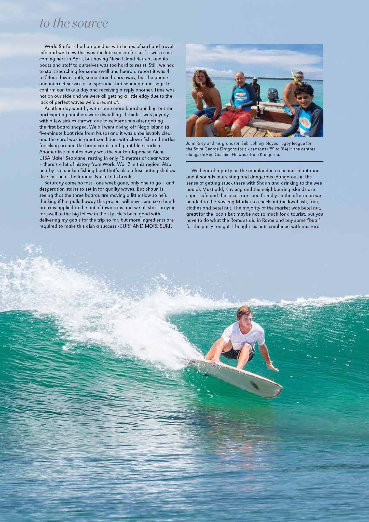 Travel to Papua New Guinea and build a balsa board