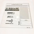 Sanded Australia /Gearbox U- Square Fin Placement Template - Small (half size)