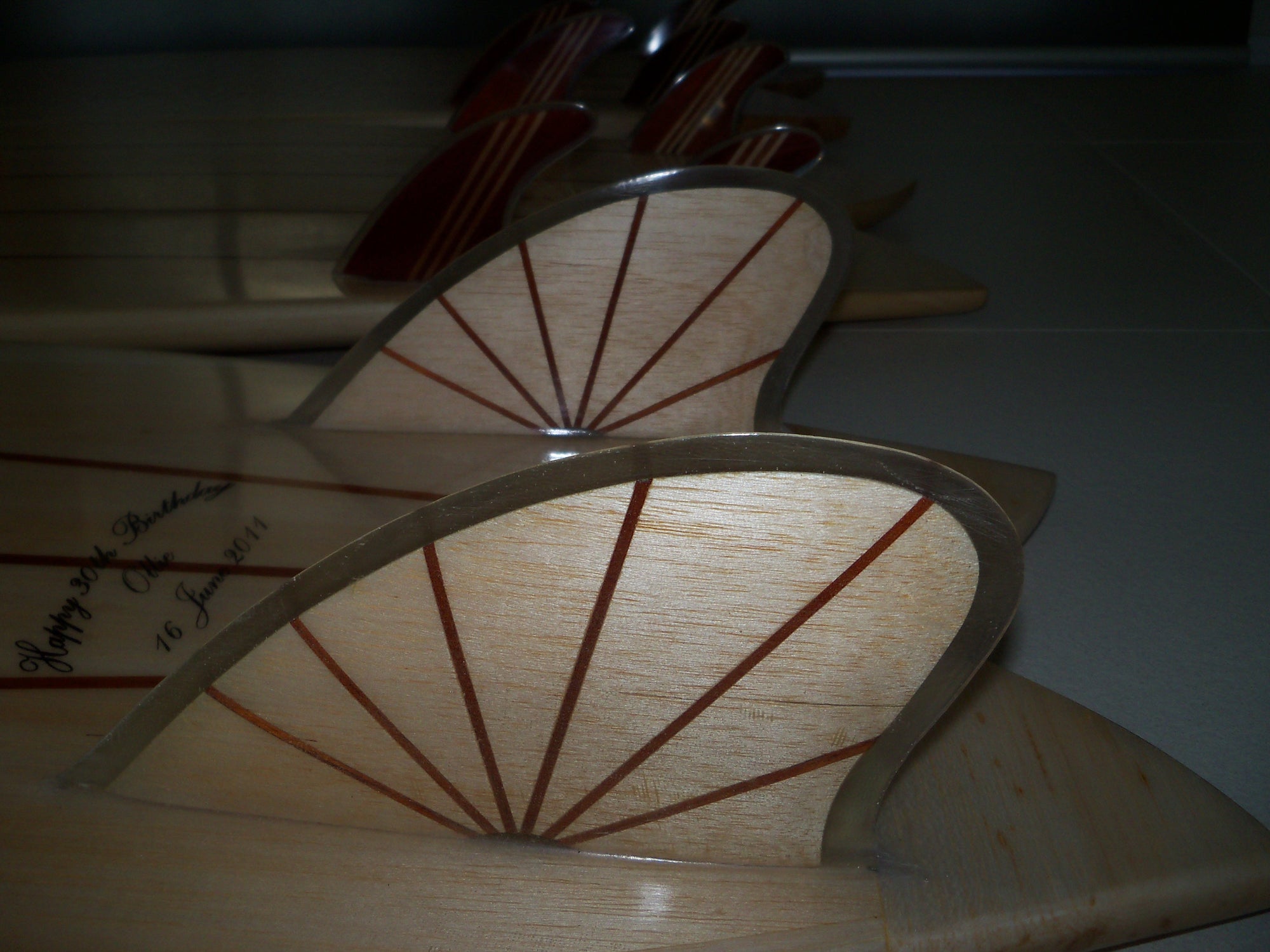 Fish Board Keel Timber Fins - Riley Balsa Wood Surfboards