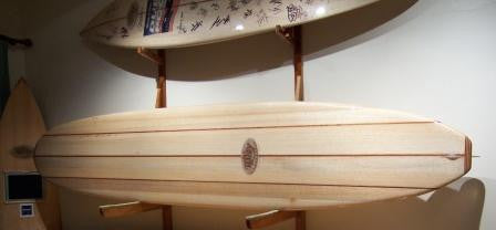 Hand made timber or wood surfboard racks and stands