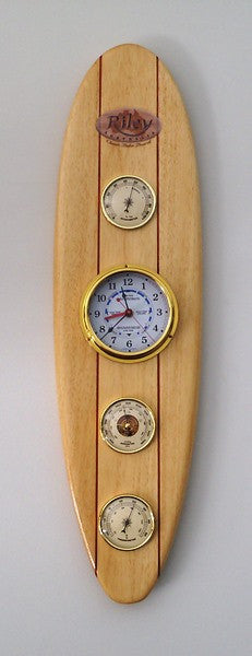 Tide and Time balsa surfboard clock
