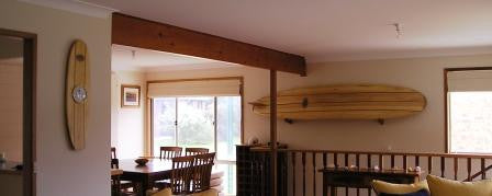 Hand made timber or wood surfboard racks and stands