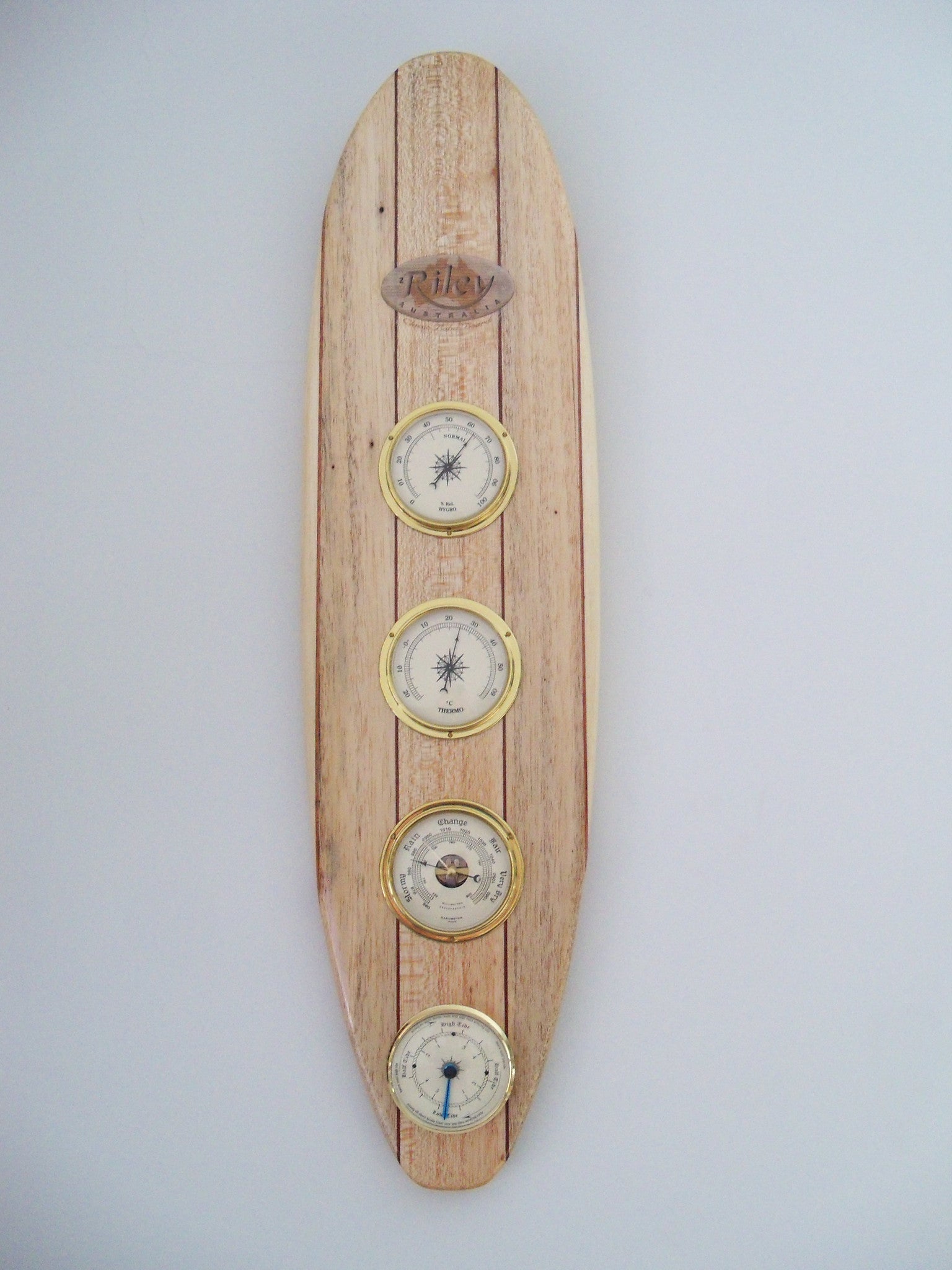 Tide and Time balsa surfboard clock