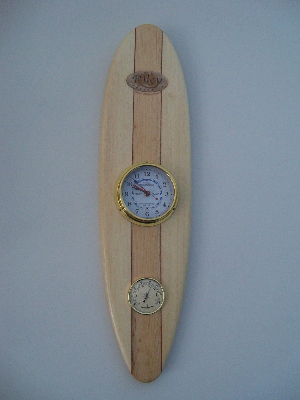 Tide and Time balsa surfboard clock